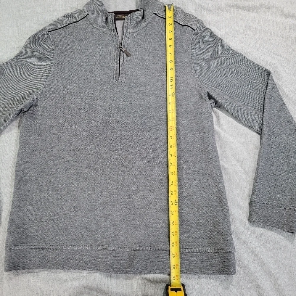 Tasso Elba SPA Mens LG Gray Pullover 100% Cotton EUC Golf Basic Preppy Timeless